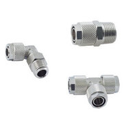 Hose screw connections for compressed air