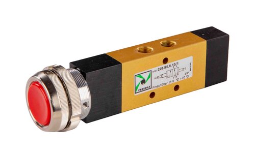 5/2 venttiili 2-asentoinen painonappi 1/8