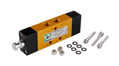 5/3 jalkapolkimen venttiili 3-asentoinen Pneumax