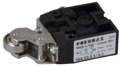 2/2 venttiili rullaohjattu sivulähdöillä NC Ø4 Pneumax