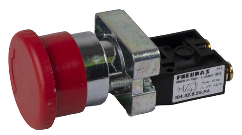 3/2 venttiili hätäseis Ø4 alalähdöillä Pneumax